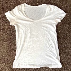 White Cotton J. Crew T-Shirt